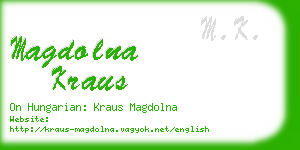 magdolna kraus business card